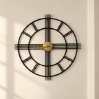 Black and Gold Metal Wall Clock - Gurugram