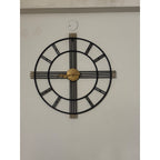 Black and Gold Metal Wall Clock - photo 3