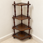 Four-Tier Wooden Corner Display Shelf - Lightly Used - Delhi