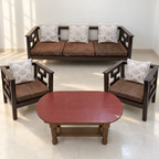 3+1+1 Wooden Sofa Set with Centre Table - Regularly Used - Delhi