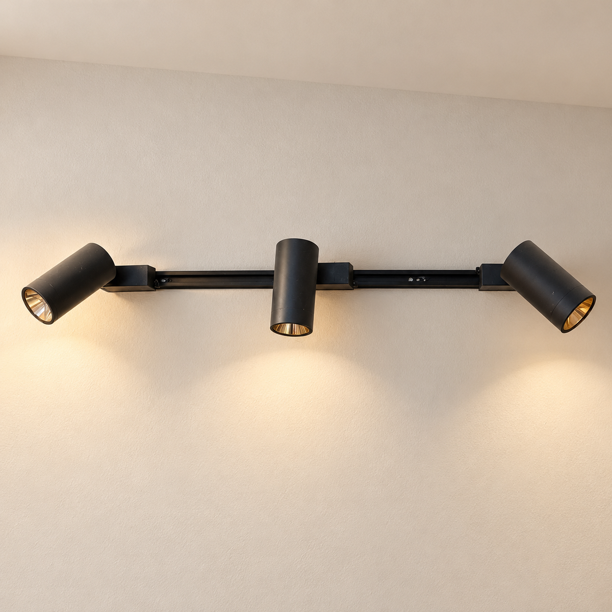 Black Three-Head Light Fitting - hero