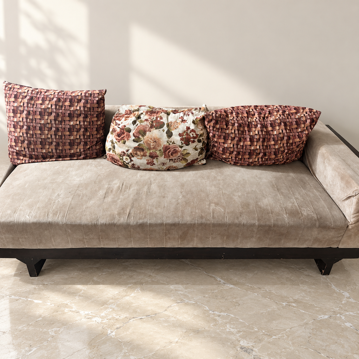 Beige Fabric Sofa Set with Centre Table - hero