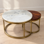 Home Town Round Nesting Tables, Set of Two - giveasy hero