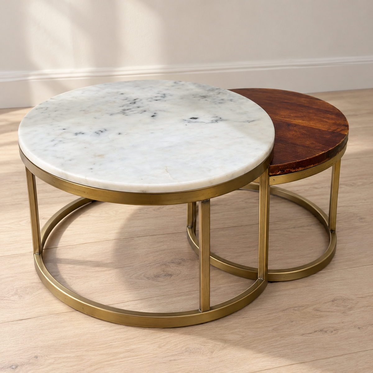 Home Town Round Nesting Tables, Set of Two - giveasy hero
