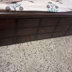 Wooden Double bed with storage cabinet and mattress photo 4