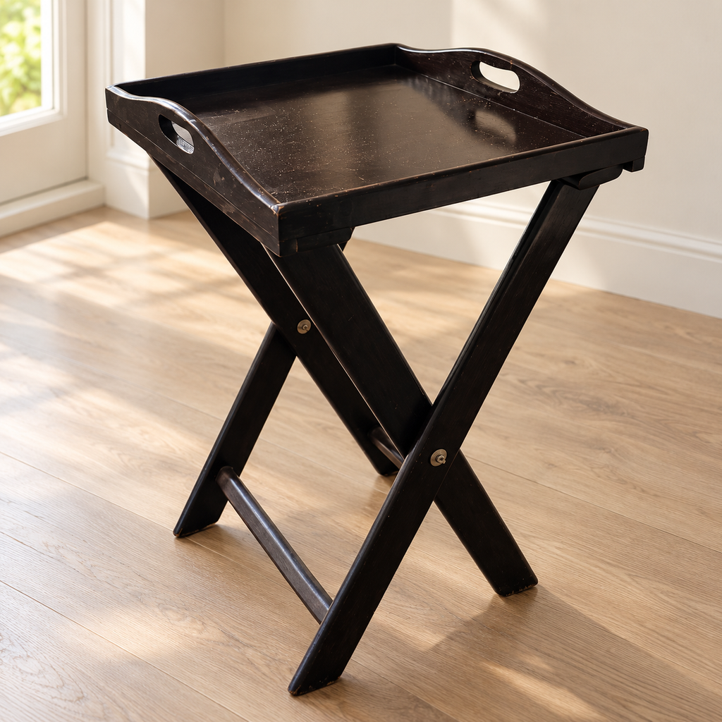Dark Walnut Removable-Tray Side Table - giveasy hero