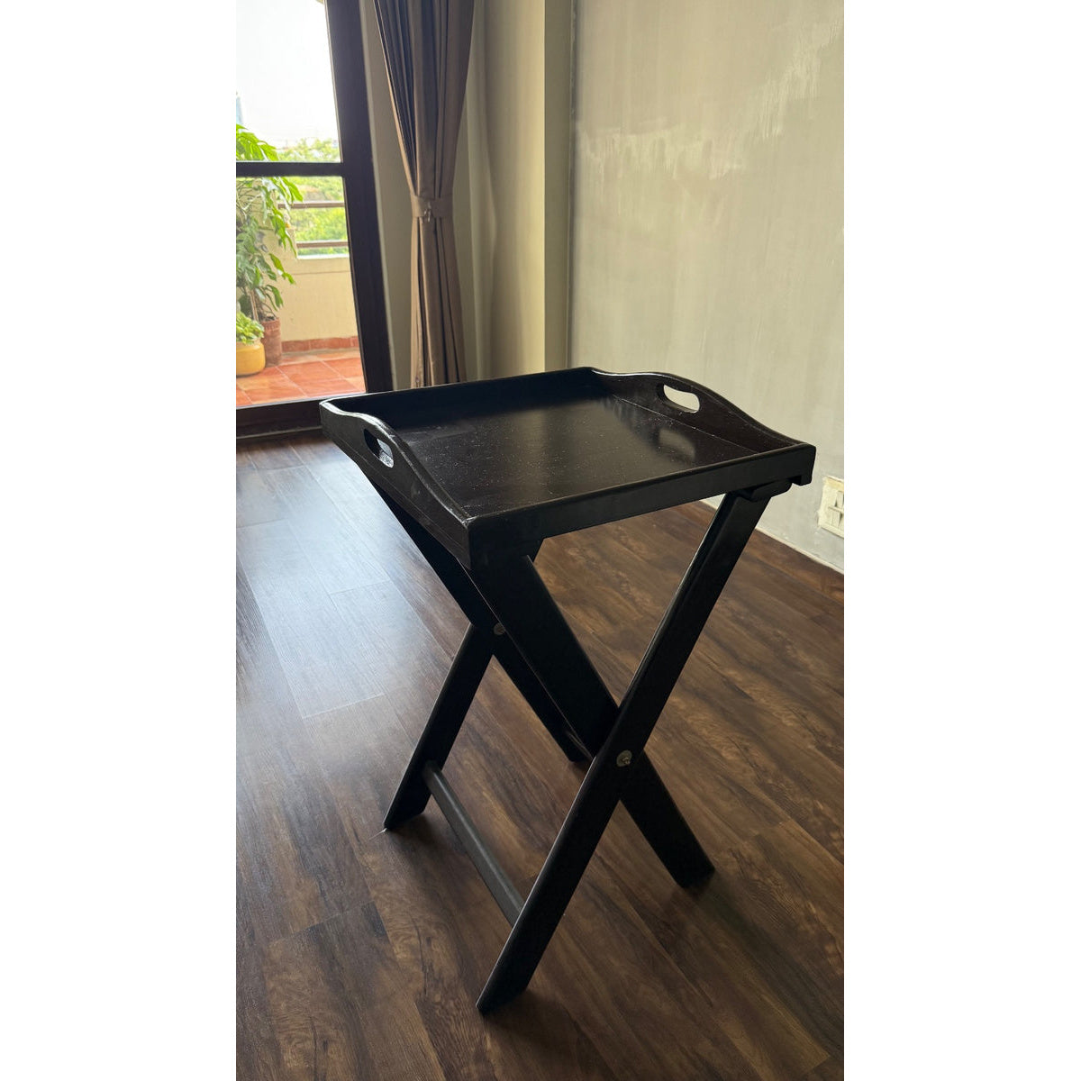 Dark Walnut Removable-Tray Side Table - seller photo 1