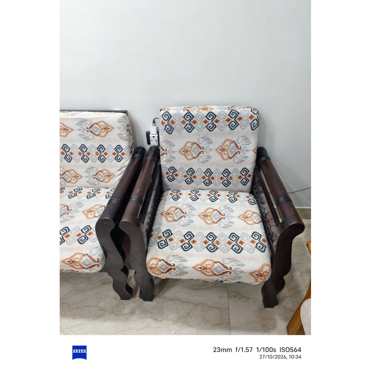 Wooden Sofa Set, 3+1+1, with Centre Table - photo 7