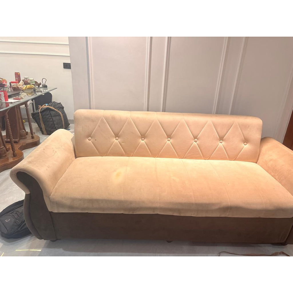 Beige Velvet Sofa Set, 3+2 - photo 7