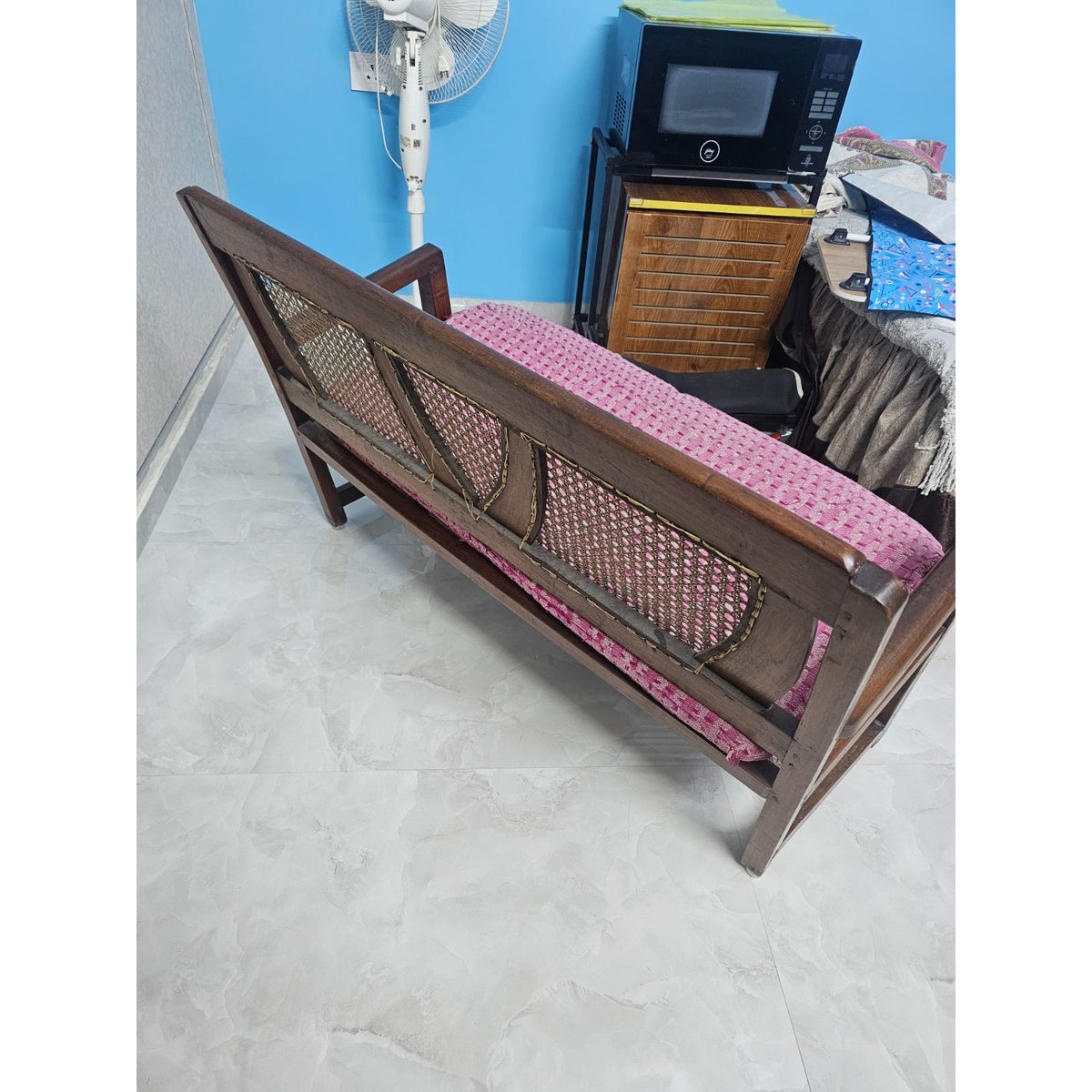 Wooden Cane Bench - photo 3