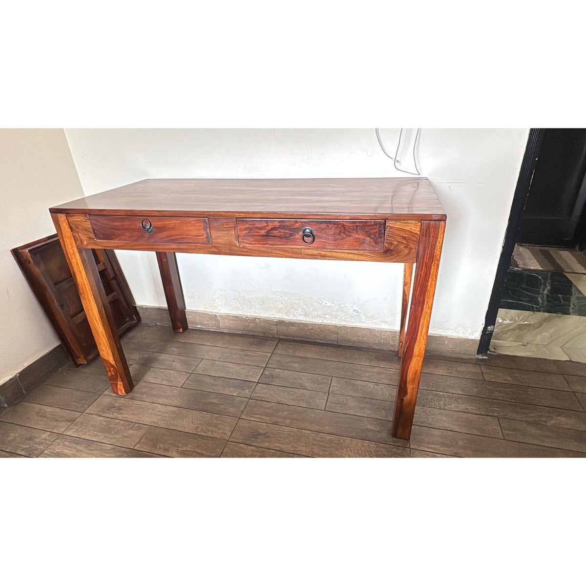 Two-Drawer Solid-Wood Desk, Loose Joints - photo 1