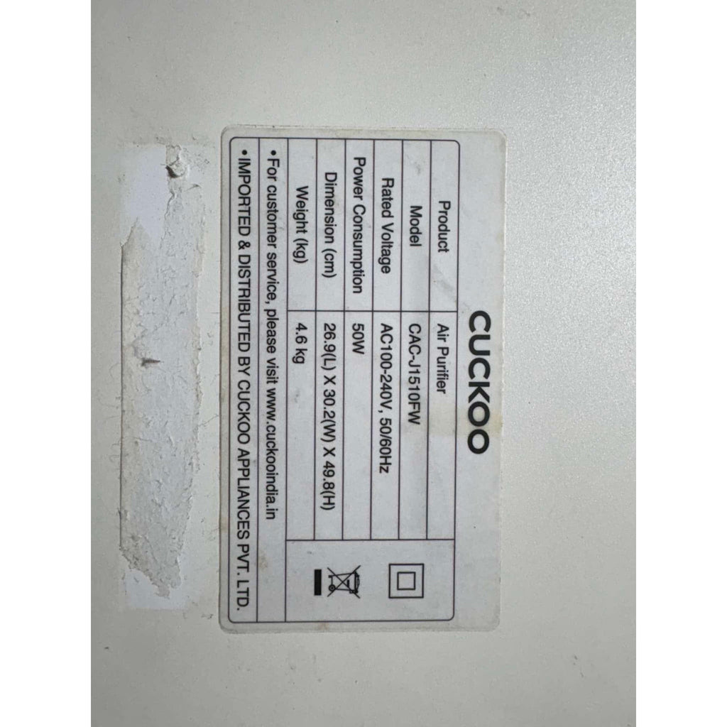 Cuckoo CAC-J1510FW Air Purifier, Issue Reported - photo 3