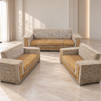 Fabric Sofa Set with Solid-Wood Frame, 7 Seats (Seller) - giveasy hero
