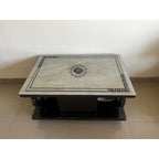 Patterned Glass-Top Centre Table - seller photo 1