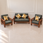Timber Guy Sheesham Wood Sofa Set, 2+1+1 - giveasy hero