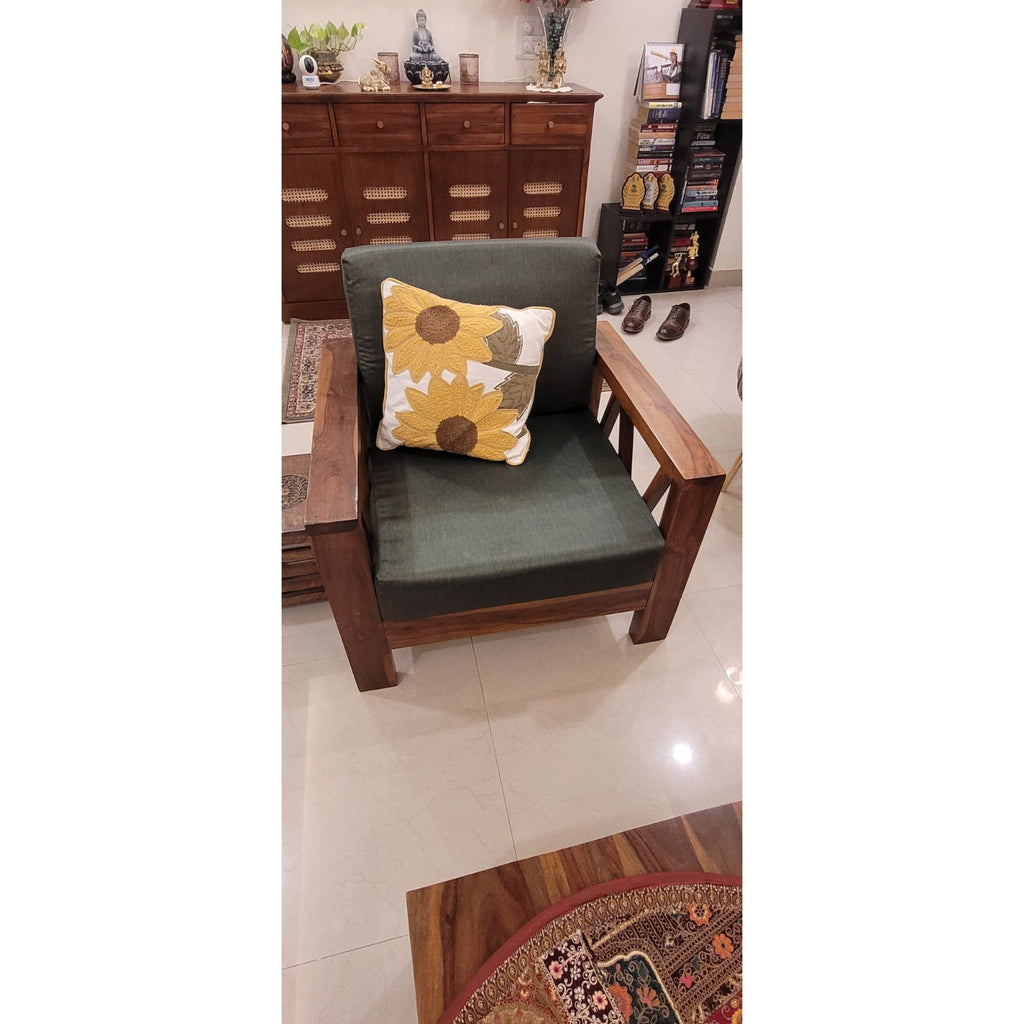 Timber Guy Sheesham Wood Sofa Set, 2+1+1 - seller photo 2