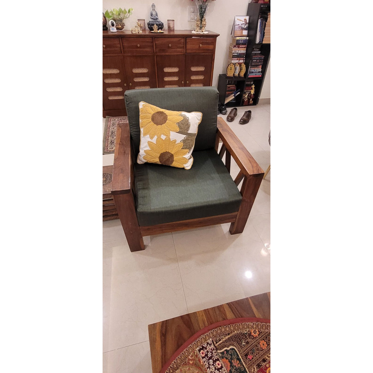Timber Guy Sheesham Wood Sofa Set, 2+1+1 - seller photo 2
