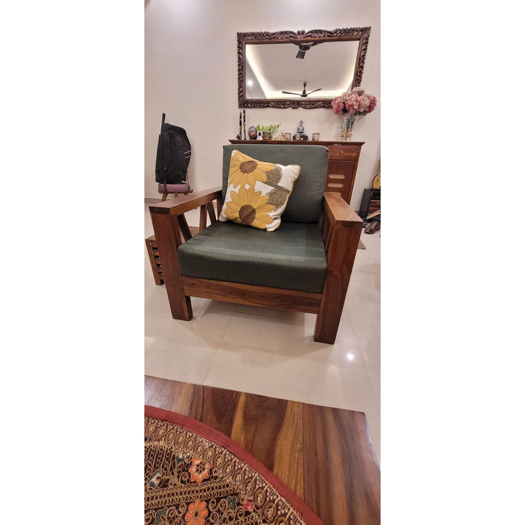 Timber Guy Sheesham Wood Sofa Set, 2+1+1 - seller photo 6