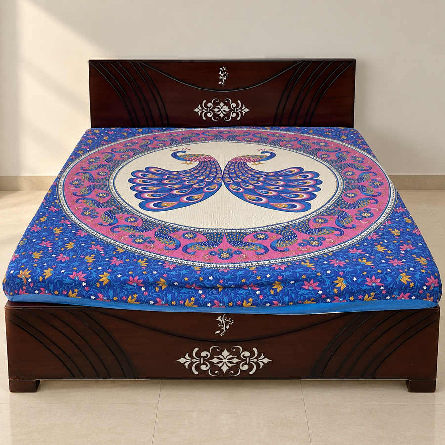 Wooden Storage Bed with Mattress, 6 × 6 ft - giveasy hero
