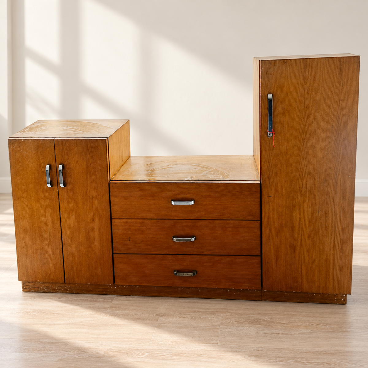 Wooden TV Cabinet with Drawers and Side Storage - Regularly Used - styled hero