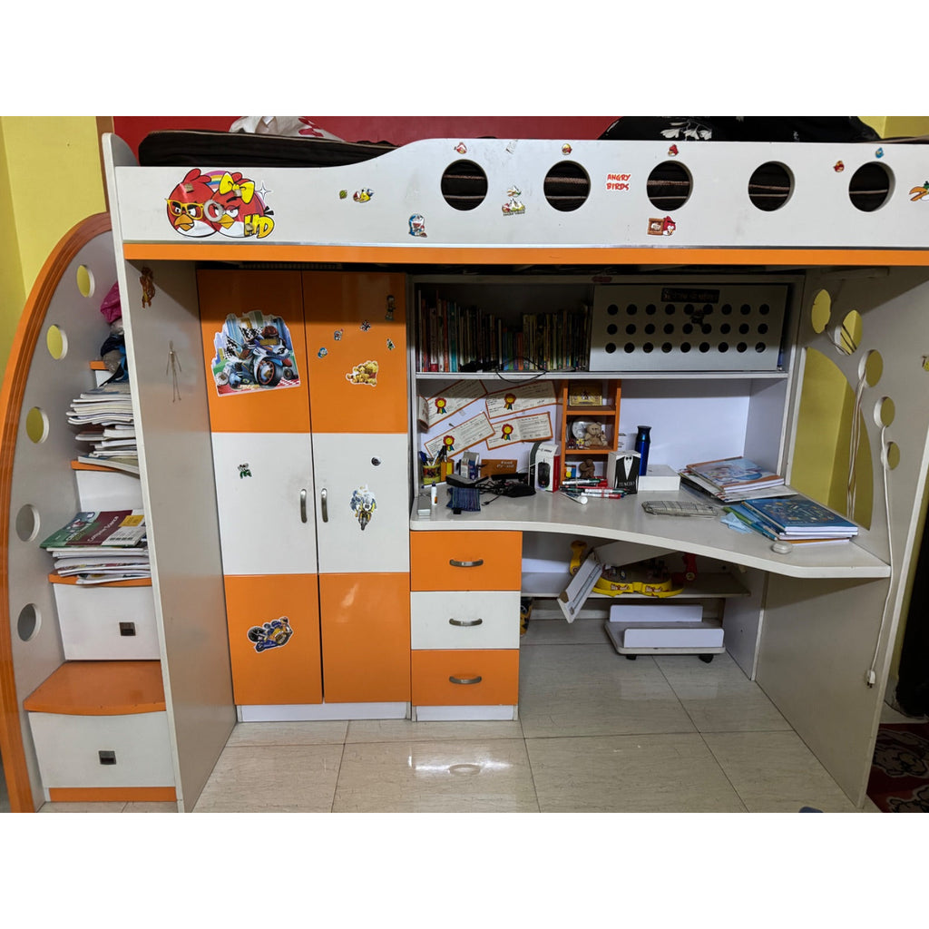 Loft bed with study desk and wardrobe - Ghaziabad - photo 6