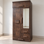 2-Door Wardrobe with Mirror, Drawers and Loft — photographed resale item in a neutral room