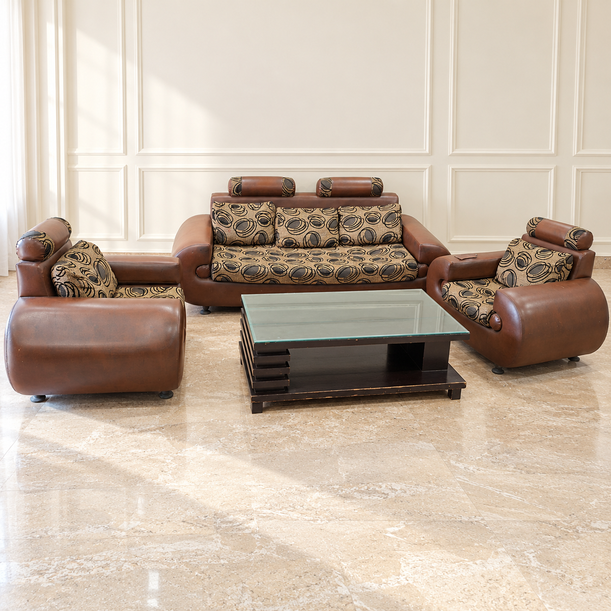 3+1+1 Sofa Set with Centre Table