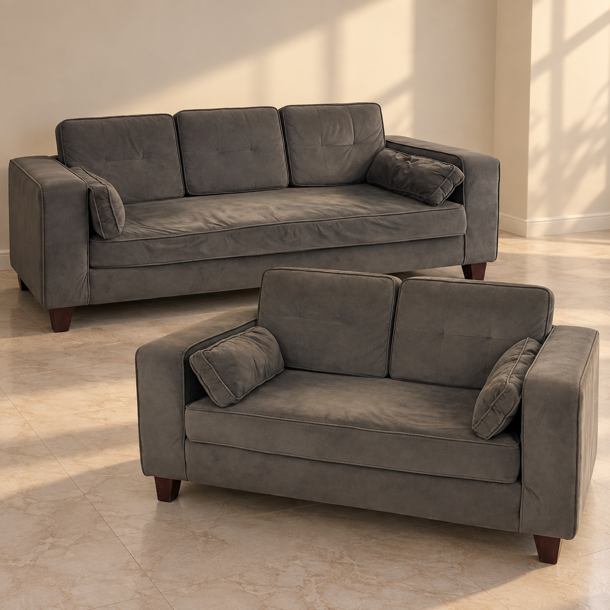 5-Seater Fabric Sofa Set with SleepWell Foam - hero