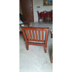 Burma Teak Sofa Set with Refurbished Fabric seller photo 5