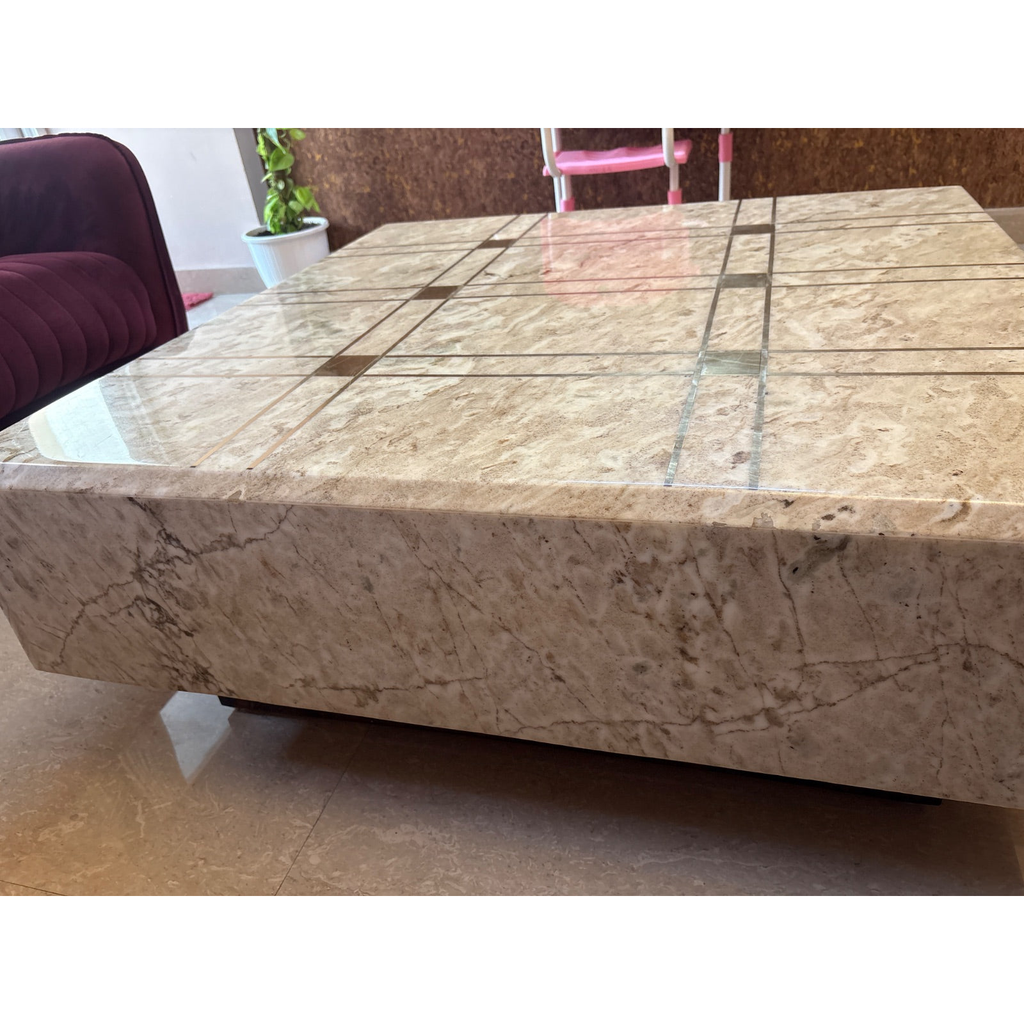 Square Marble-Top Centre Table - photo 3