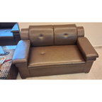 3+2+2 Brown Leatherette Sofa Set - photo 3