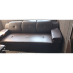 3+2+2 Brown Leatherette Sofa Set - photo 4