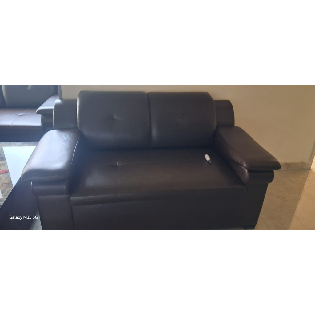 3+2+2 Brown Leatherette Sofa Set - photo 5