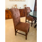 Round Glass-Top Dining Table with 6 Chairs - photo 4