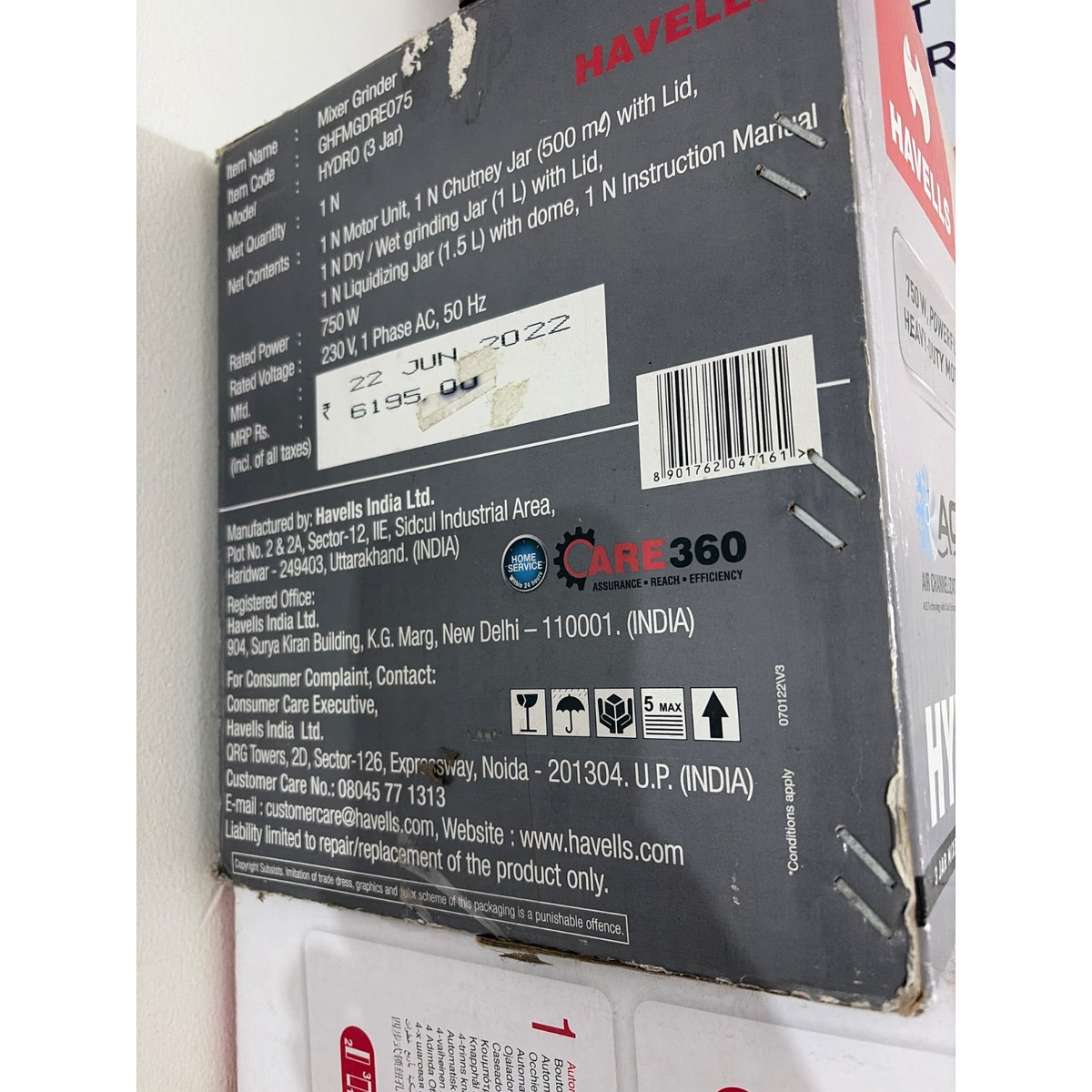 Havells Hydro 750W Mixer Grinder, Boxed - photo 2