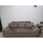 3+3 Brown Fabric Sofa Set - photo 2