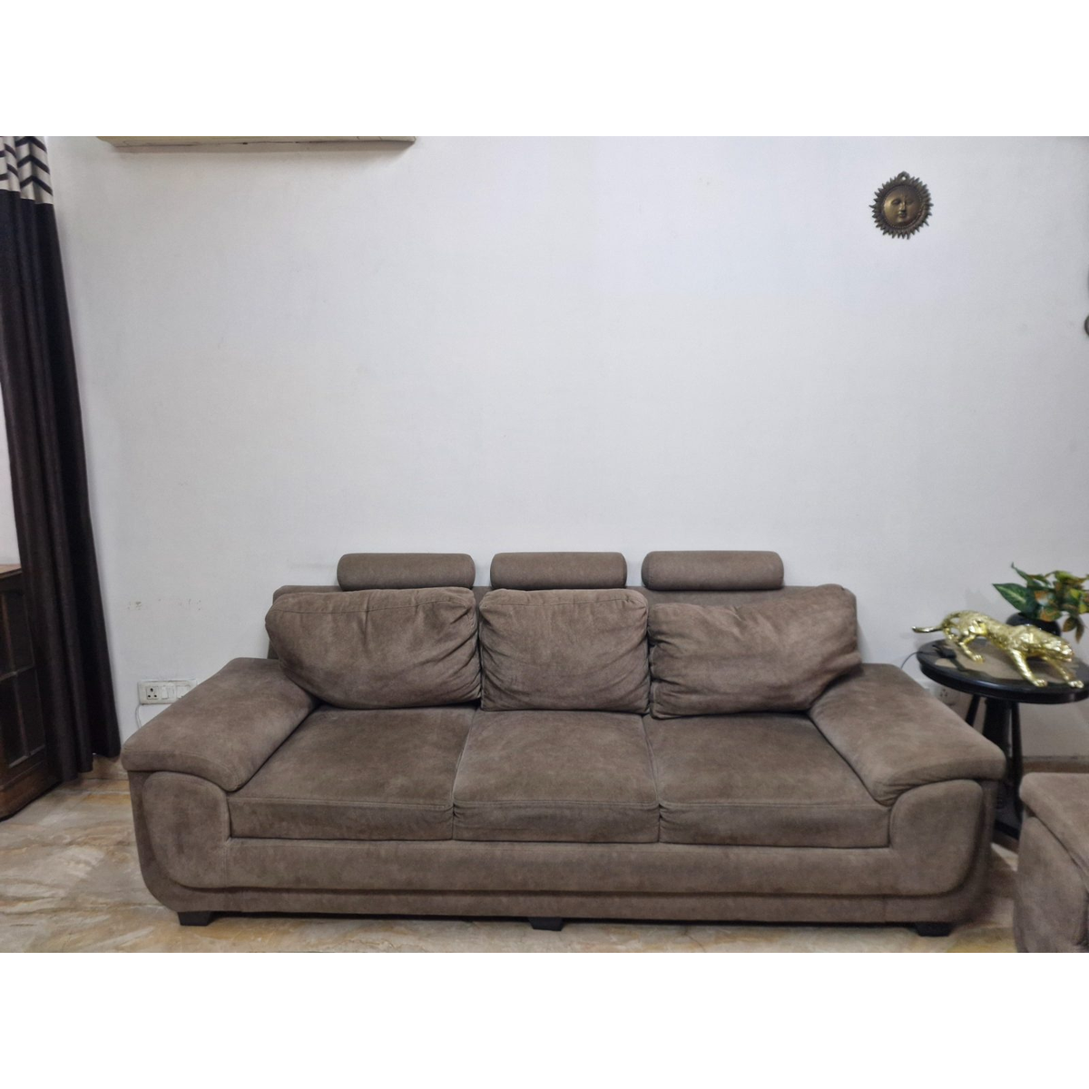 3+3 Brown Fabric Sofa Set - photo 4