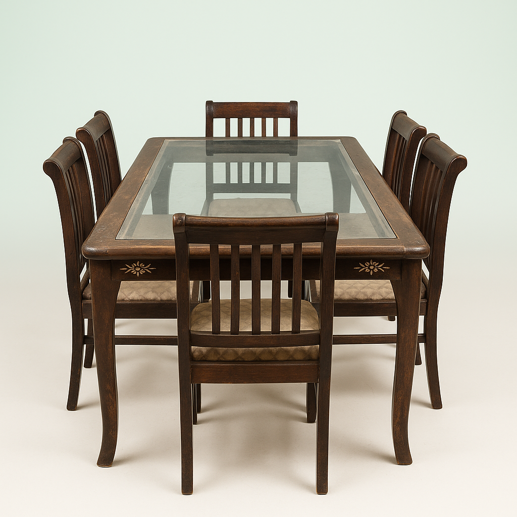 Solid Burma Teak Dining Table – hero image