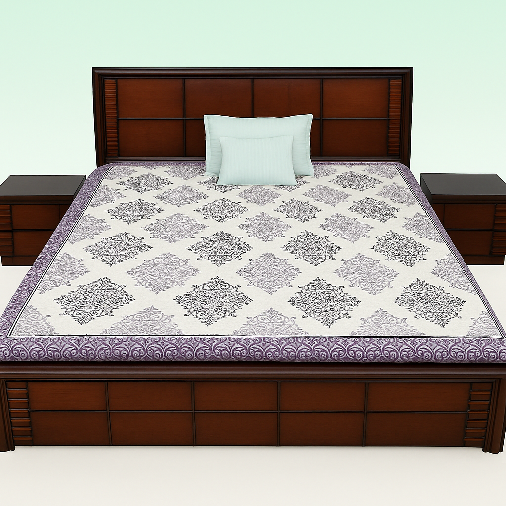 Sangwan King Bed with Hydraulic Storage, Mattress & Side Tables – hero image