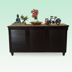 3-Door Louvered Foyer Cabinet / Shoe Rack – hero image