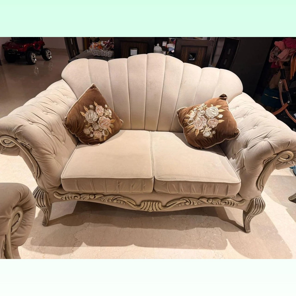 7-Seater Carved Velvet Sofa Set (3+2+2) photo 2