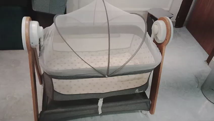 R for Rabbit Lullabies Woodsy Electric Cradle with Automatic Swing for Babies, Soothing Music, Bluetooth & Smart Timer video