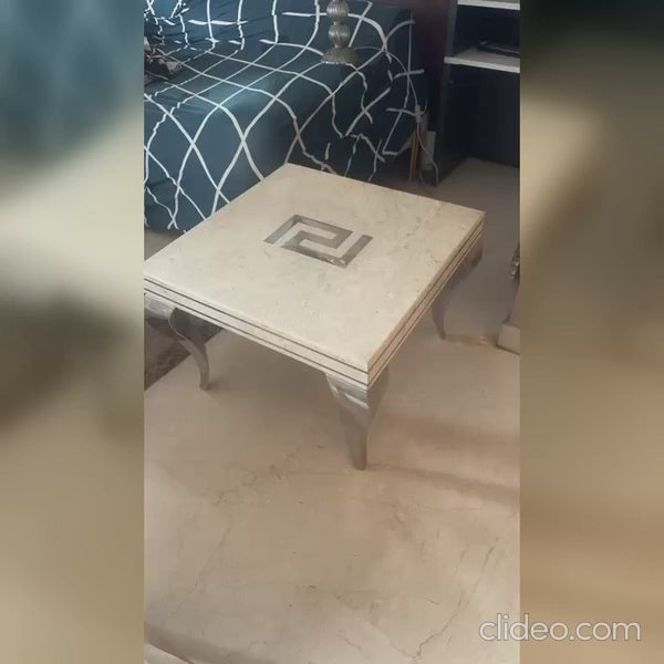 Marble Top Peg Tables Set of 2