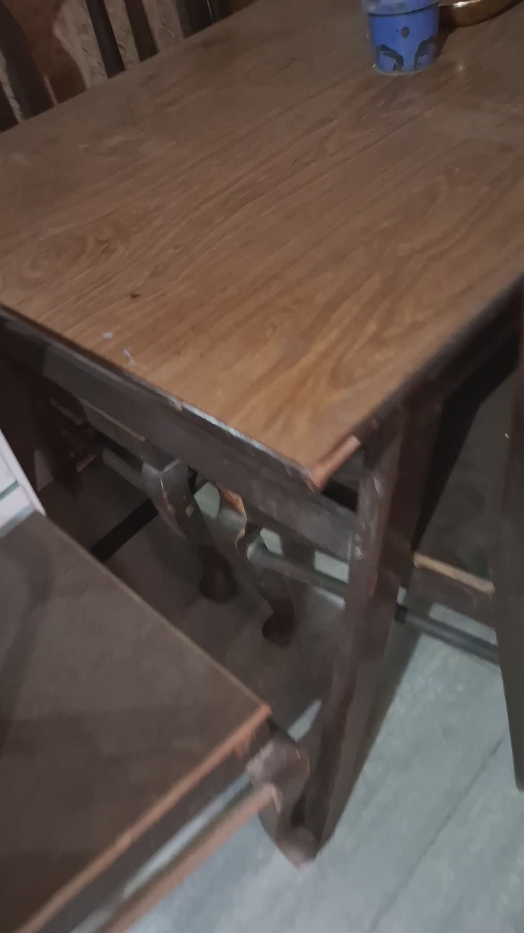 Wooden dining table video