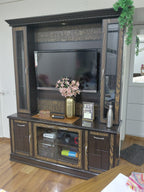 TV Entertainment Unit with Glass Display Cabinets photo 1