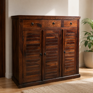 Solid Wood Shoe Rack Cabinet