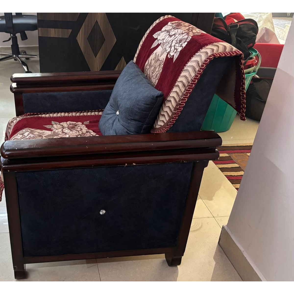 3+1+1 Wooden-Framed Sofa Set seller photo 2