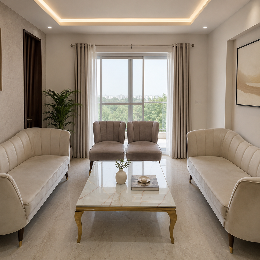 Custom Sofa Set with Centre Table