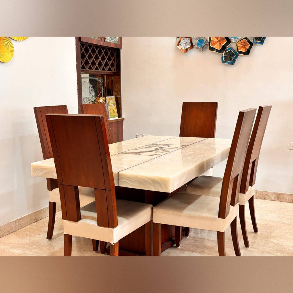 Luxury 6-Seater Dining Table Set