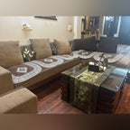 7 Seater Fabric Sofa + Centre Table